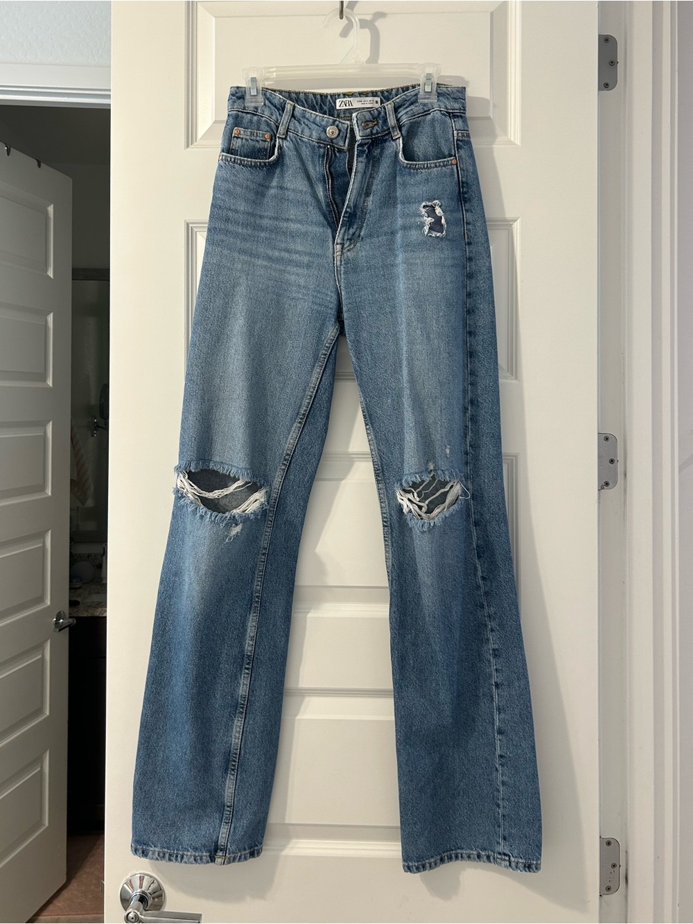 Zara High Waisted Xtra Long Jeans